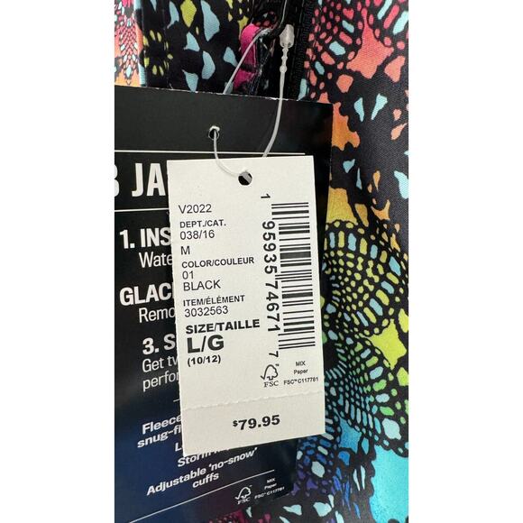 The Childrens Place Girls Rainbow Floral Geometric 3 in 1 Jacket Size Large NWT - Picture 7 of 11